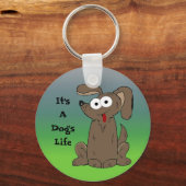 Het leven van een hond Cartoon hond Sleutelhanger (Voorkant)