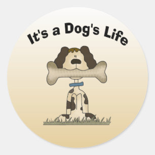 Het leven van een hond ronde sticker