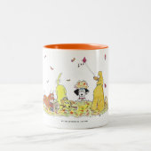 Het leven van een hond! Vallende bladeren, Herfst  Tweekleurige Koffiemok (Center)