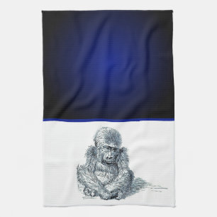 Het leven van een jonge gorilla theedoek