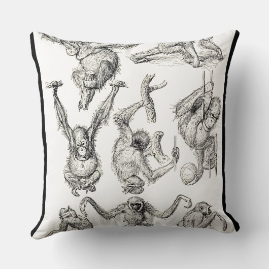 Het leven van een jonge orang-oetan kussen (Achterkant)