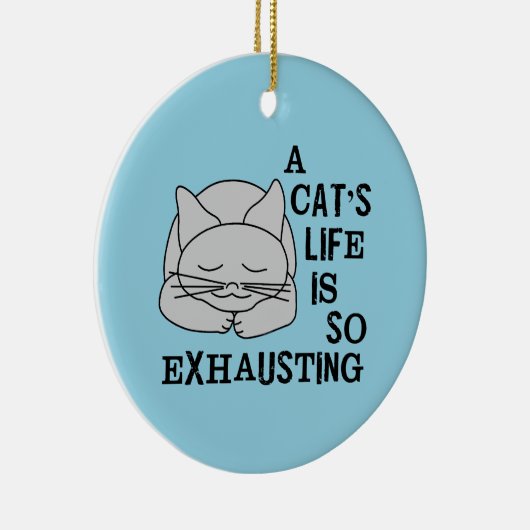 Het leven van een kat keramisch ornament (Rechts)