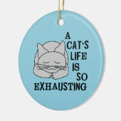 Het leven van een kat keramisch ornament (Links)