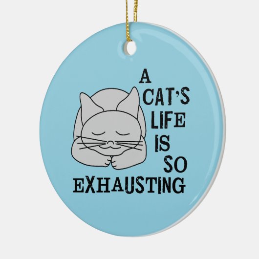 Het leven van een kat keramisch ornament (Links)