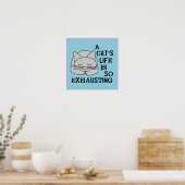 Het leven van een kat poster (Keuken)