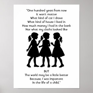 Het leven van een kind - 100 jaar poster