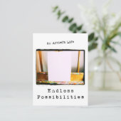 Het leven van een kunstenaar: Eindeloze mogelijkhe Briefkaart (Staand voorkant)