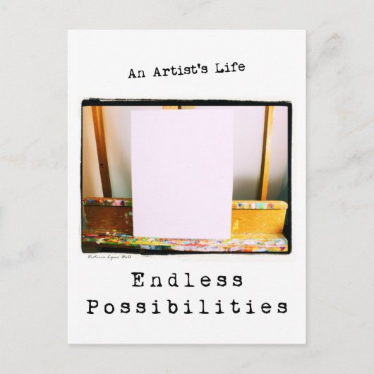 Het leven van een kunstenaar: Eindeloze mogelijkhe Briefkaart (Voorkant)