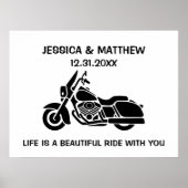 Het leven van een mooie rit met je motor poster (Voorkant)