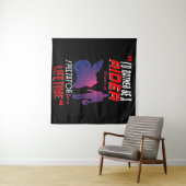 Het leven van een motorrijder: rijden, niet kijken wandkleed (In Situ (horizontaal))