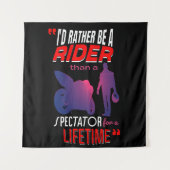 Het leven van een motorrijder: rijden, niet kijken wandkleed (Voorkant)