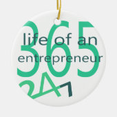 Het leven van een ondernemer keramisch ornament (Voorkant)