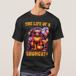 Het leven van een Showcat Party Girl Kat Zonnebril T-shirt