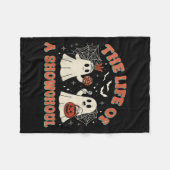 Het leven van een Showghoul Retro Halloween Show G Fleece Deken (Voorkant (Horizontaal))