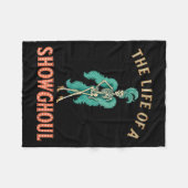 Het leven van een Showghoul Retro Halloween Show S Fleece Deken (Voorkant (Horizontaal))