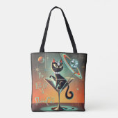 Het Leven Van Een Showgirl Kat Tote Bag (Achterkant)