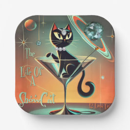 Het leven van een showgirl papieren bordje