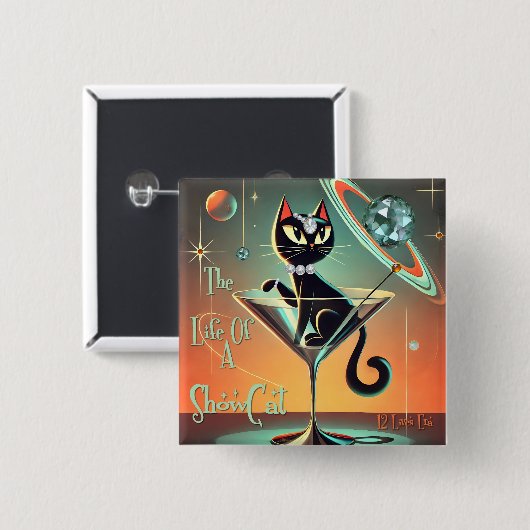 Het leven van een showgirl vierkante button 5,1 cm (Voorkant /achterkant)