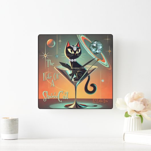 Het leven van een showgirl vierkante klok (Huis)