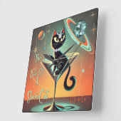 Het leven van een showgirl vierkante klok (Hoek)