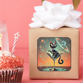 Het leven van een showgirl vierkante sticker