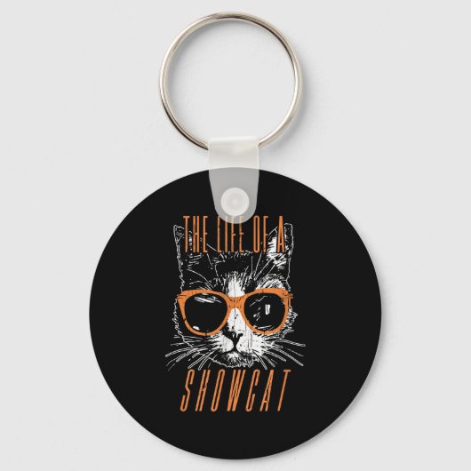 Het Leven Van Een Showkat, Kattenliefhebber, Grapp Sleutelhanger (Voorkant)