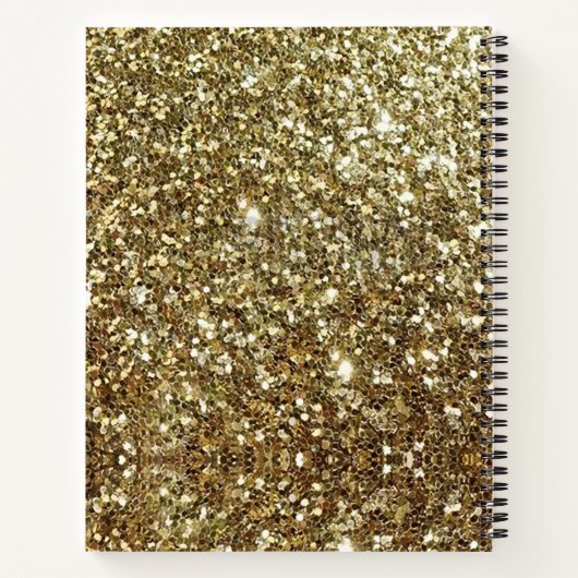 Het leven van een student - Gold Glitter Version Notitieboek (Achterkant)