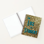 Het leven van een student - Gold Glitter Version Notitieboek (Binnen)