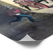 Het leven van een vuurman - het nachtalarm - 1854 poster (Hoek)