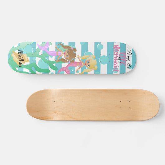 Het leven van een zeemeermin persoonlijk skateboard (Horizontaal)