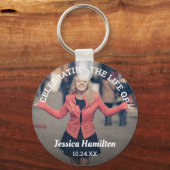 Het leven van fotogedenkteken vieren sleutelhanger (Voorkant)