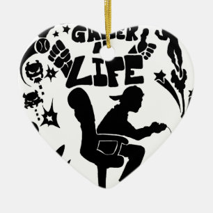 Het Leven van Gamer 4 Keramisch Ornament