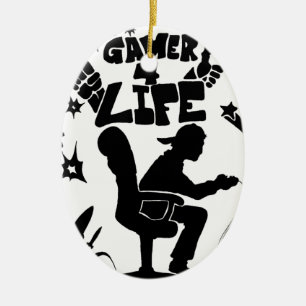 Het Leven van Gamer 4 Keramisch Ornament