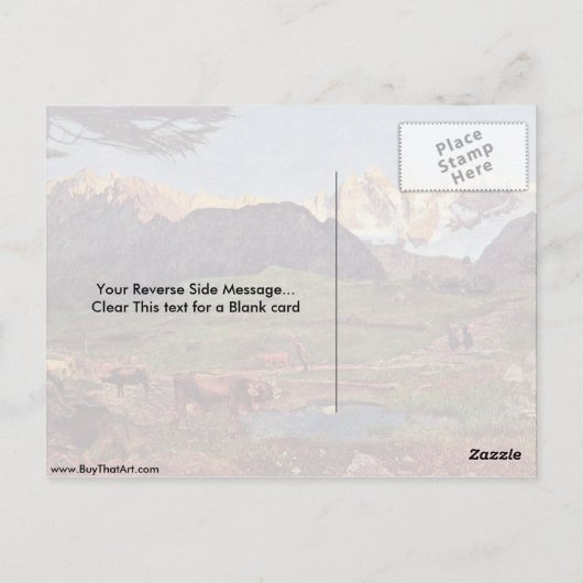 Het leven van Giovanni Segantini Briefkaart (Achterkant)