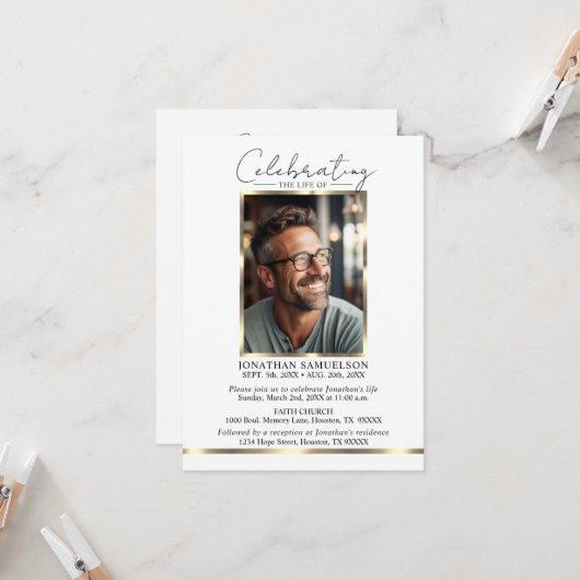 Het leven van goud vieren Dank je + GEDICHT Kaart (Voorkant / Achterkant in situ)