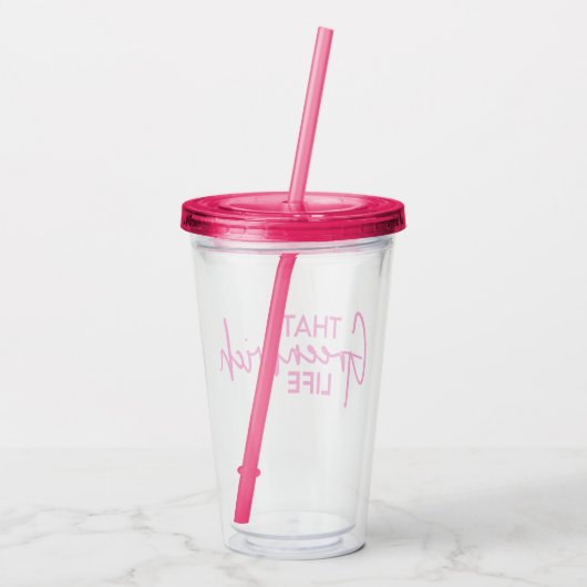 Het leven van Greenwich Acryl Drinkbeker (Achterkant)