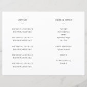 Het leven van het begrafenisprogramma vieren met f (Achterkant)