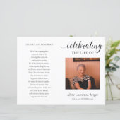 Het leven van het begrafenisprogramma vieren met f (Staand voorkant)