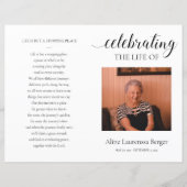 Het leven van het begrafenisprogramma vieren met f (Voorkant)