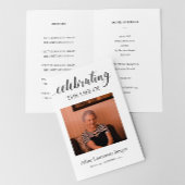 Het leven van het begrafenisprogramma vieren met f