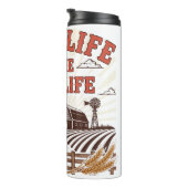 Het leven van het boerderij is het beste leven thermosbeker (Geroteerd rechts)