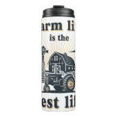 Het leven van het boerderij is het beste leven thermosbeker (Voorkant)