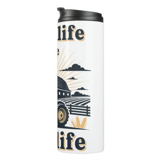 Het leven van het boerderij is het beste leven thermosbeker (Geroteerd rechts)