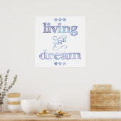 Het leven van het droomblauw poster (Keuken)