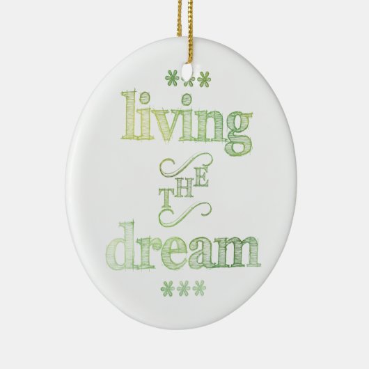 Het leven van het droomgroene keramisch ornament (Rechts)