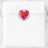 Het leven van het droomhart ronde sticker (Tas)