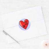 Het leven van het droomhart ronde sticker (Envelop)