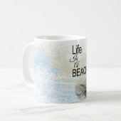 Het leven van het gezegde is een dikke zanddollar koffiemok (Voorkant links)