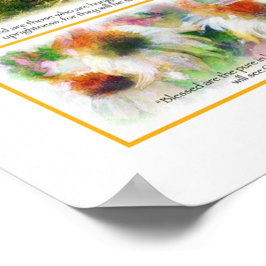 Het leven van het goede leven met de beatitudes poster (Hoek)