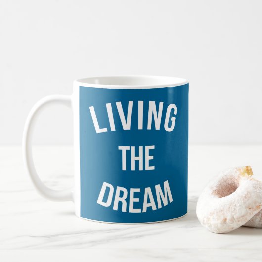 Het leven van het Motivatie citaat van de Dream Koffiemok (Met donut)